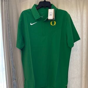 Nike Dri-FIT Oregon Ducks Football Team Issue Coach Polo Shirt Mens L  NWT